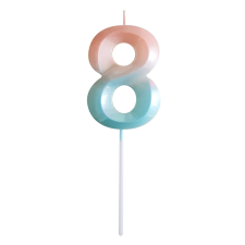  Gyöngyházfényű számgyertya – 8 party kellék