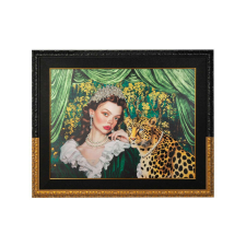 Gyöngyök LEOPARD 150x120 cm grafika, keretezett kép