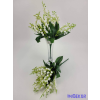  Gyöngyvirág 7 ágú selyemvirág díszítő csokor 35 cm