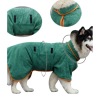  Gyorsan száradó kutya fürdőköpeny - zöld M méret