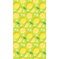  Gyorsan száradó strandtörölköző LEMONS 100x180 cm zöld, 100% mikroszálas lakástextília