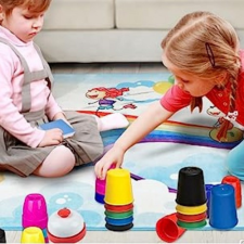 Gyorsasági, ügyességi pohár pakoló társasjáték - QUICK CUPS társasjáték