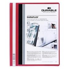 Gyorsfűző DURABLE Duraplus A/4 széles panorámás piros lefűző
