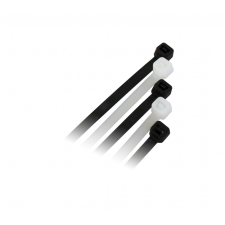 Gyorskötöző, kábelkötegelő 3.5 mm x 200 mm fekete, 100 db villanyszerelés