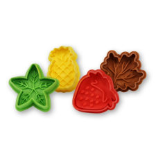  Gyümölcs és levél alakú keksz és fondant kiszúró sütés és főzés