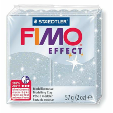 Gyurma, 57 g, égethető, FIMO "Effect", csillámos ezüst gyurma