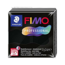 Gyurma, 57 g, égethető, FIMO "Professional", fekete kreatív és készségfejlesztő