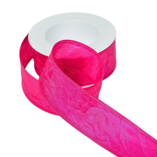  Gyűrt szalag 3, 8cm x 10y pink dekorációs kellék