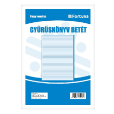Gyűrűskönyv betét FORTUNA A/4 50 lapos 4 lyukú vonalas gyűrűs kalendárium betétlap