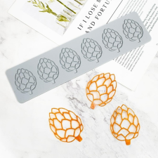  Gyűszűlevél tuile, szilikon ostya forma-6 részes sütés és főzés