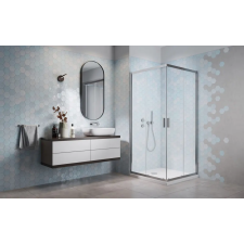 H2O Comfort D szögletes zuhanykabin 100x80 átlátszó kád, zuhanykabin