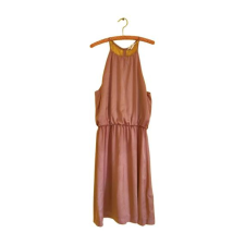  H&amp;M barna szatén női koktélruha (méret: 34) női ruha