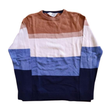  H&amp;M kék és barna csíkos fiú pulóver (méret: 134/140) gyerek pulóver, kardigán