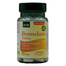 H&B Bromelain Enzim tabletta 1500 mg 60 db vitamin és táplálékkiegészítő