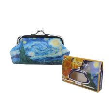  H.C.021-4710 Műbőr pénztárca 20x10x1cm,Van Gogh:Csillagos éj pénztárca