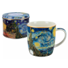  H.C.830-3110 Porcelánbögre 380ml, fémdobozban, Van Gogh: Csillagos éj