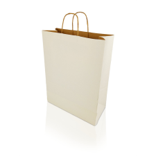 h-Green Sodrottfüles papírtáska 320x420mm 150mm talp L méret 200 db/doboz, fehér tasak