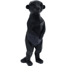 H&L geometrikus szurikáta figura, 27 cm, fekete dekoráció