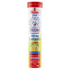 HAAS PEZSGŐTABLETTA C VITAMIN+CINK 80G gyógyhatású készítmény