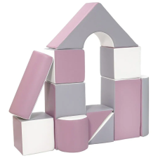  Habkockák – óriási építőkészlet 11 db white-grey-purple készségfejlesztő