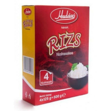 HADÁSZI RIZS HÁNTOLT/HOSSZÚSZEMŰ FŐZŐTASAKOS 4X125G alapvető élelmiszer