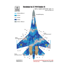 HADMODELS HADM72001 Su-27P1M Digital Camouflage repülőgép makett HADM72001 makett
