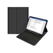 Haffner Apple iPad Air 4 (2020)/iPad Air 5 (2022) 10.9 tablet tok (Smart Case) on/off funkcióval, Apple Pencil tartóval, billentyűzettel - Tech-Protect - black (ECO csomagolás) tablet tok