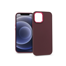 Haffner Apple iPhone 12/12 Pro szilikon hátlap - Frame - bíbor tok és táska
