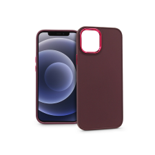 Haffner Apple iPhone 12/12 Pro szilikon hátlap - Frame - bíbor (PT-6644) mobiltelefon kellék