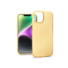 Haffner Apple iPhone 14 szilikon hátlap - Glitter - arany (TF-0215) tok és táska