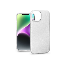 Haffner Apple iPhone 14 szilikon hátlap - Glitter - ezüst tok és táska