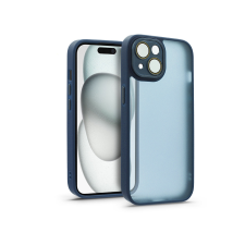 Haffner Apple iPhone 15 hátlap kameravédő peremmel, lencsevédő üveggel - Variete -      sötétkék (HF240041) tok és táska