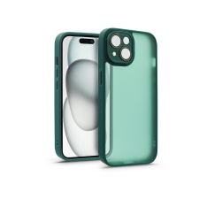 Haffner Apple iPhone 15 hátlap kameravédő peremmel, lencsevédő üveggel - Variete -      sötétzöld (HF239564) tok és táska