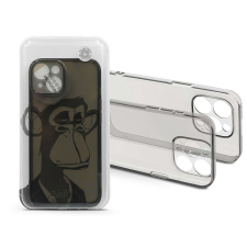 Haffner Apple iPhone 15 Plus szilikon hátlap - Gray Monkey - átlátszó tok és táska