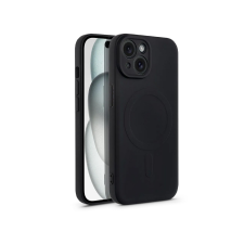Haffner Apple iPhone 15 Plus szilikon hátlap - Silicone Mag Cover - fekete (HF228889) tok és táska