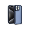Haffner Apple iPhone 15 Pro hátlap kameravédő peremmel, lencsevédő üveggel - Variete - sötétkék