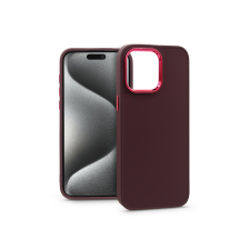 Haffner Apple iPhone 15 Pro Max szilikon hátlap - Frame - bíbor tok és táska