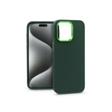 Haffner Apple iPhone 15 Pro Max szilikon hátlap - Frame - zöld tok és táska