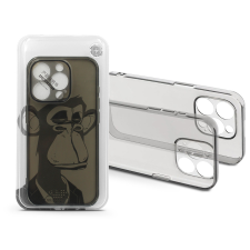Haffner Apple iPhone 15 Pro Max szilikon hátlap - Gray Monkey - átlátszó (HF238963) tok és táska