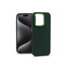 Haffner Apple iPhone 15 Pro szilikon hátlap - Frame - zöld tok és táska