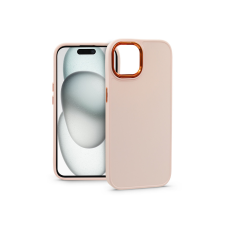 Haffner Apple iPhone 15 szilikon hátlap - Frame - rózsaszín tok és táska