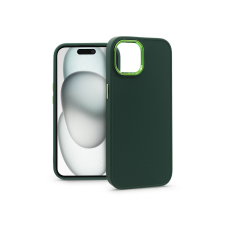 Haffner Apple iPhone 15 szilikon hátlap - Frame - zöld tok és táska