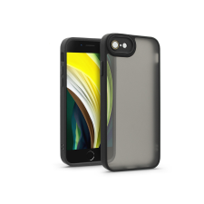 Haffner Apple iPhone 7/iPhone 8/SE 2020/SE 2022 hátlap kameravédő peremmel, lencsevédő  üveggel - Variete - fekete (HF237409) tok és táska
