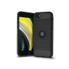 Haffner Apple iPhone SE 2020/SE 2022 szilikon hátlap - Carbon Logo - fekete