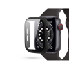 Haffner Apple Watch 4/5/6/SE (40 mm) védőtok beépített edzett üveggel - DEFENSE 360 - fekete (ECO csomagolás) (FN0180)