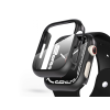 Haffner Apple Watch 7 (41 mm) védőtok beépített edzett üveggel - DEFENSE 360 - fekete (ECO csomagolás)