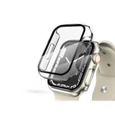 Haffner Apple Watch 7/Series 8 (41 mm) védőtok beépített edzett üveggel - DEFENSE 360 - átlátszó (ECO csomagolás) okosóra kellék