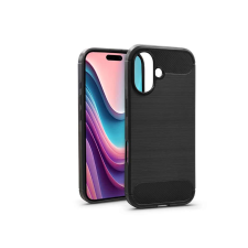 Haffner Carbon szilikon tok - Apple iPhone 16 - fekete tok és táska