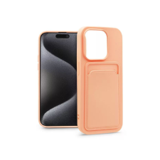 Haffner Card Case Apple iPhone 15 Pro szilikon tok kártyatartóval rózsaszín (PT-6851) tok és táska