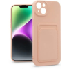 Haffner Card Case szilikon hátlap iPhone 14 Plus rózsaszín